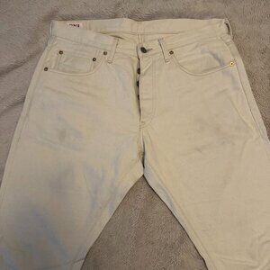Oni Denim 679-OGW organic cotton white slim selvedge denim in 36x33